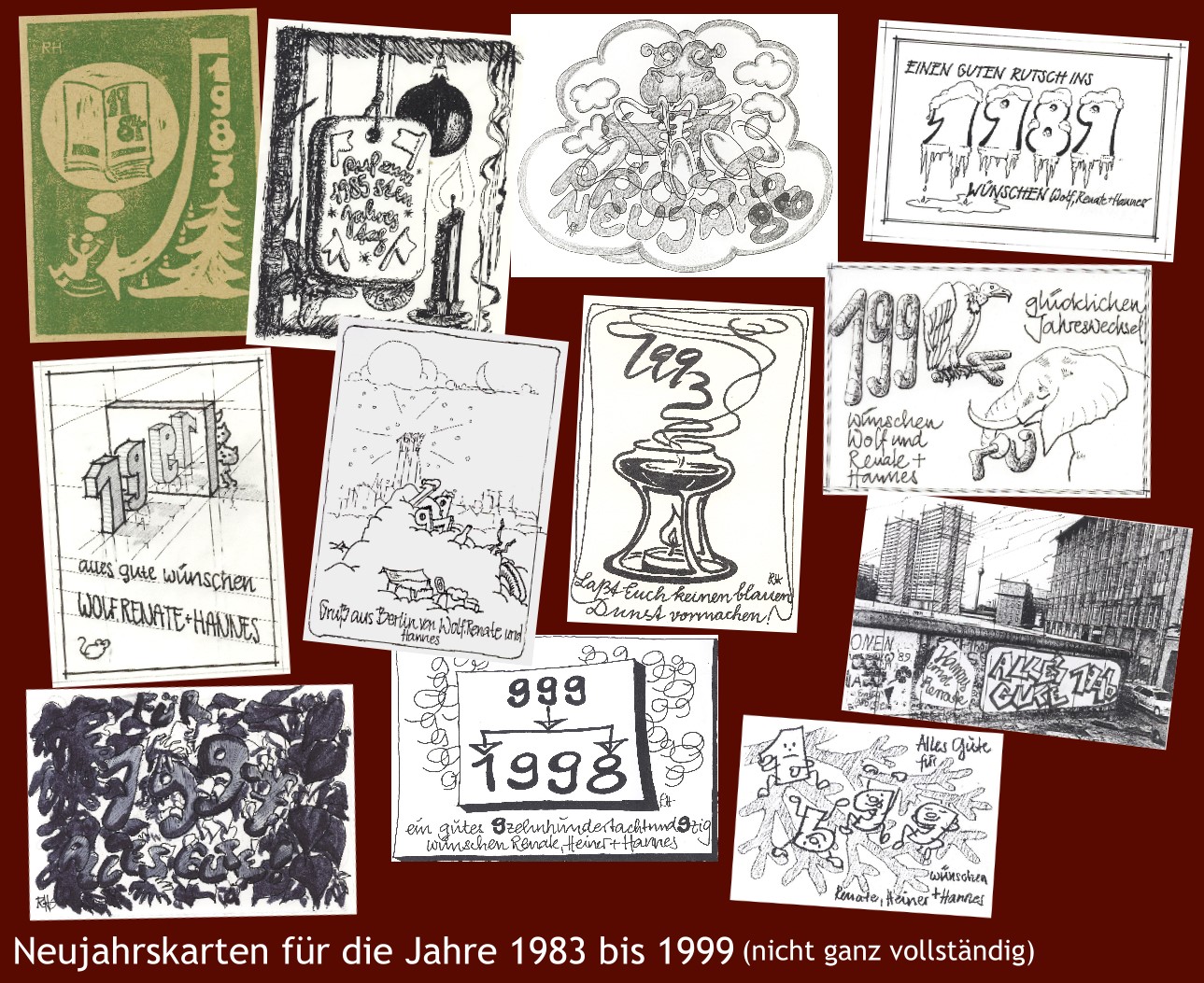 Neujahrskarten ab 1983